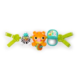 Bright Starts Take Along Musical Carrier Baby Activity Toy Bar, Hanging Car Seat Toy, 4 Fun Melodies, Fine Motor Skill Development Ages Newborn +, Multi-Color