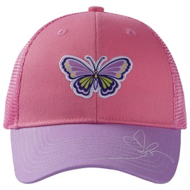 Bassdash Kids Cap Baseball Cap Mesh Cap Outdoor Hat Boys Girls (4 Years + Kids), purple/pink