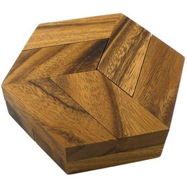 Hexagon Brain Teaser Wooden Puzzle