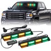 XRIDONSEN Amber Green Emergency Dash Strobe Lights Safety Flashing Warning