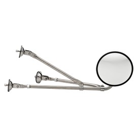 Grote 28443 Conventional Fender Mount Mirrors, Stainless Steel Assembly W/Mirror