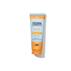 ISDIN Fotoprotector Gel Cream SPF 50+, Protector Solar Corporal refrescante e hidratante, Ideal para toda la familia, travel size 100 ml