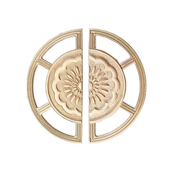 JSBWSFA 2 Pcs Half Moon Gold Vintage Style Pull Handles