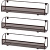 Simple Houseware Wall Mounted Spice Rack Shelves Organizer, Bronze, 3-Pack