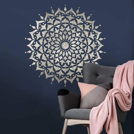 Generosity Mandala Stencil For Walls – Wall Stencil Mandala – Reusable Stencil Better than Mandala Decal – Laser Cut Mandala Template for Painting – Mandala Painting Stencil for Easy décor (18 Inches)