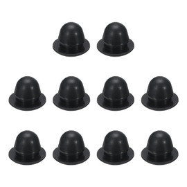 uxcell 10pcs Hole Plug 1/4 Inch (7.2mm) Button Plugs Fit for 6mm Hole, Snap in Locking Hole Tube Plug Silicone Tube Waterproof Plug Tube Plug, Black