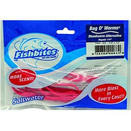 Fishbites 0033 Red Bloodworm Bag O'Worms, Small, 3-Count (1 Package)