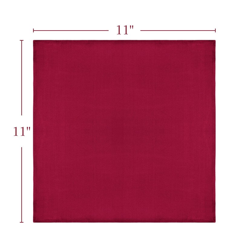 Selected Hanky 100% Pure Silk Pocket Square Solid Burgundy