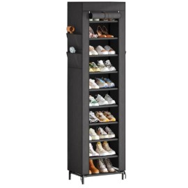 Unbranded VTRIN Vertical Narrow Shoe Rack Organizer Tall Shoe Rack for Closet Entryway 10