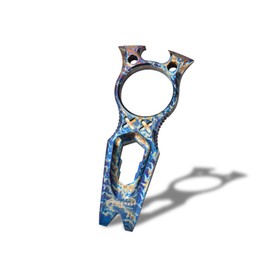 Hamans Pry Bar Multi Tool Titanium with Wrench Bottle Opener Pry Bar Function Mini Portable (Blue)
