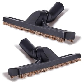 2Pcs Upgraded Vacuum Floor Brush Universal Vacuum Hardwood Brush 1 1/4 inches Durable Vacuums Hard Floor Brushes Multi Vacuum Accessories with Horse Hair Soft Bristles Attachment for Shop Vac