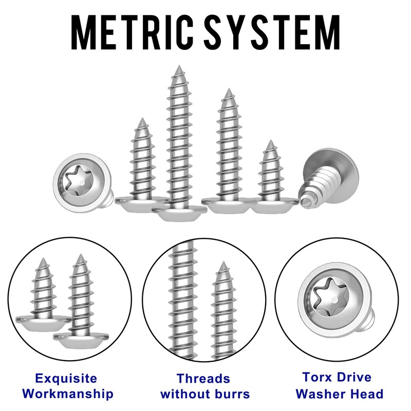560 Pcs Torx Self Tapping Screws, Tiny M2 M2.5 M3