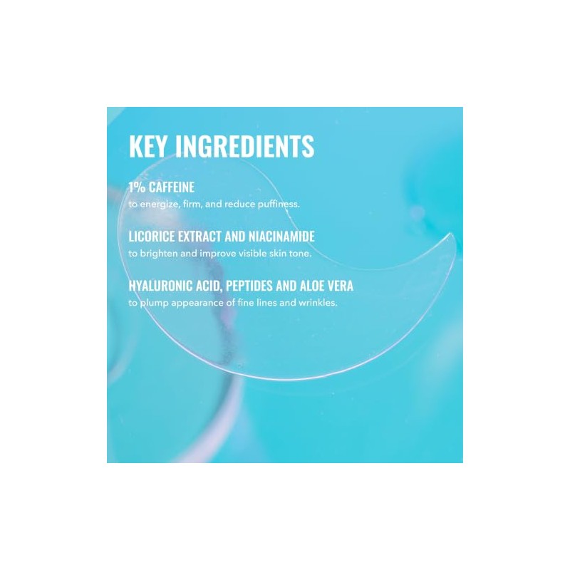Good Molecules Caffeine Energizing Hydrogel Eye Patches - Hydrogel Mask