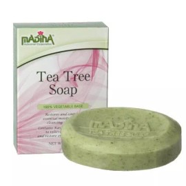 MADINA Tea Tree Soap by Madina 00% Vegetable base 4.75 oz Bars 6 or 12 Pk - 12 Bars