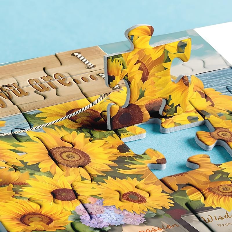 Sunflower Puzzles for Adults 1000 Pieces, Christian Religious Bible Floral