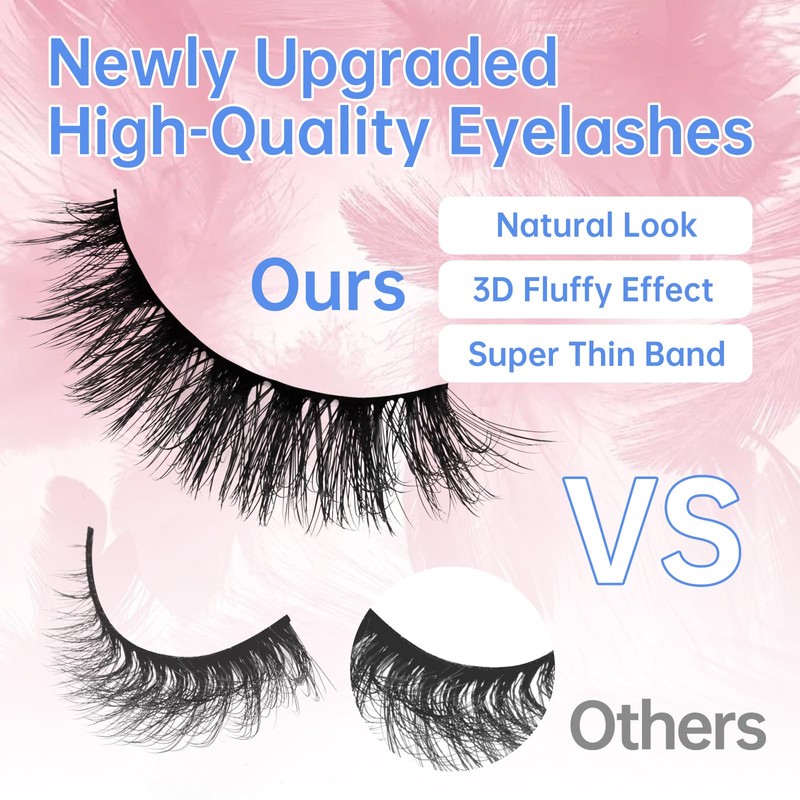 Fake Eyelashes Fluffy Strip Lashes Mink False Lashes Comfortable False