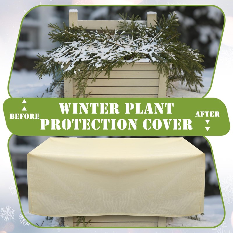 Ribbonlic 2 Pcs 49.6" x 20" Raised Garden Bed Cover