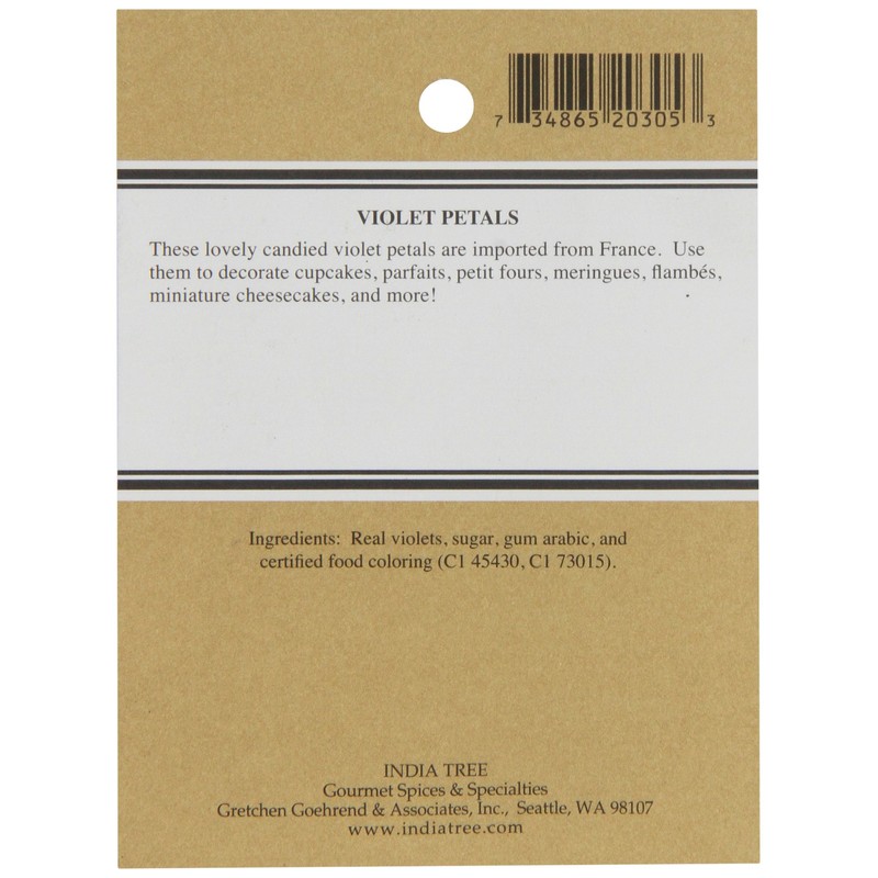 India Tree Candied Violet Petals, 0.5 Ounce