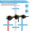 SUBEIXI 3 Handle Tub Shower Faucet Matte Black Tub and