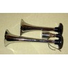 UNIVERSAL CHROME 12V 24V DOUBLE AIR HORN FOR TRUCK LORRY