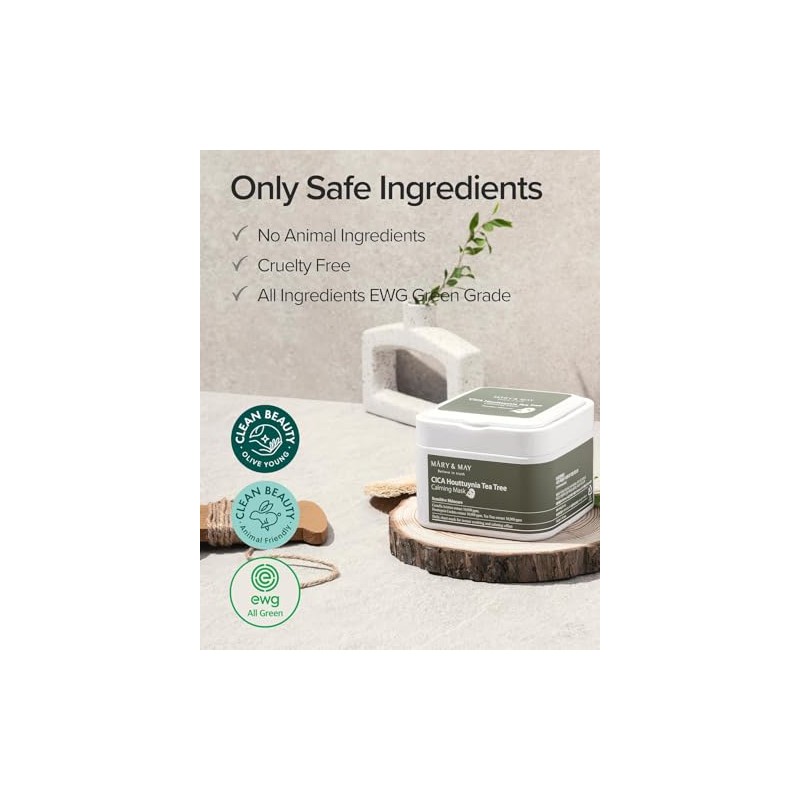 Mary&May CICA Houttuynia Tea Tree Calming Mask - Daily Pull