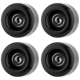 NONMON 4 x Quad Roller Skates Replacement Wheels, 58 mm x 32 mm 82A PU Wheels with Pre-Installed Ball Bearings 608RS ABEC-9, Roller Skate Accessory Set for Outdoor Indoor Double Row Skating Skateboard