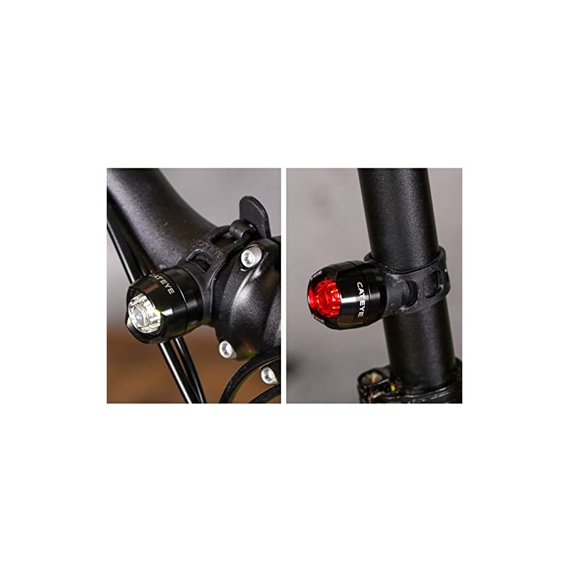 CatEye Orb Front & Rear Polished Black Light Set