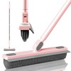 KZKR Floor Scrub Brush With Squeegee, Grout Brush With Telescopic