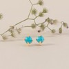 Ivy Gems 9ct Yellow Gold Pineapple Cut Turquoise Stud Earrings