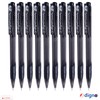 DIGNO Retractable Ballpoint Pens, BLACK, Medium Point (1.0mm), Pack of
