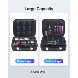 Luxtude Large Barber Case, Barber Bags for Clippers and Supplies, Travel Hair Clipper Case, Clipper and Trimmer Cases, Barbers Accessories for Wahl 5Star/Hatteker/Oneisal/Andis Grooming Kits