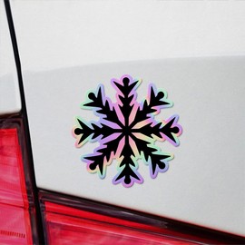 Holographic Decal Stickers of Snow Crystal 2 Premium Waterproof Vinyl Decal Stickers for Laptop Phone Accessory Helmet Car Window Mug Tuber Cup Door Wall Decoration NVCVER3g84561HO