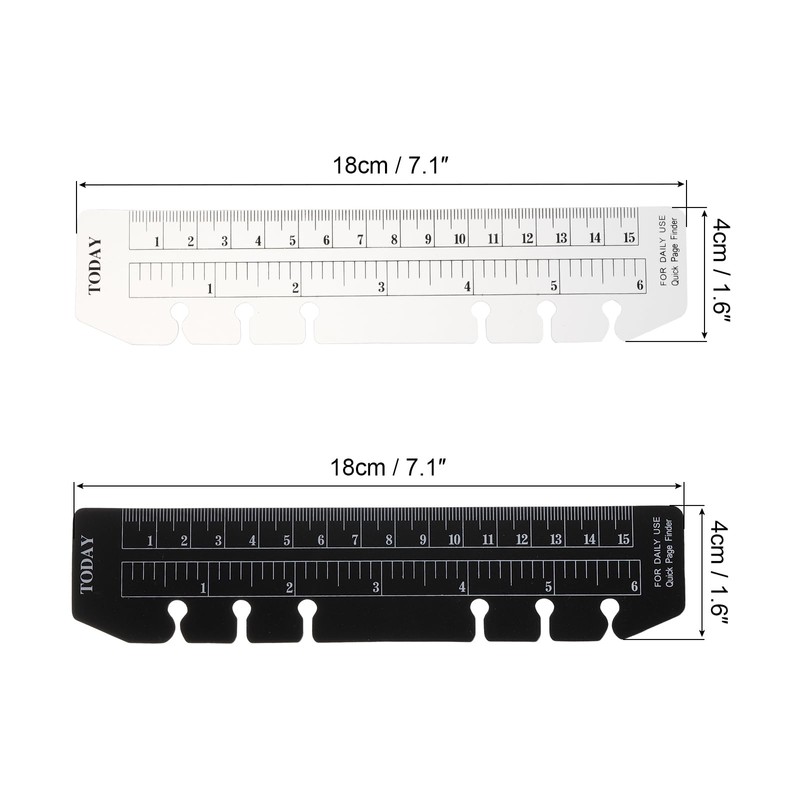 PATIKIL 7.1 x 1.6 Inch Bookmark Ruler Pack of 10