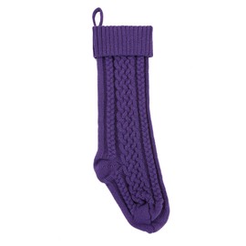 CHENGZI Christmas Fireplace Decorations Large Knitted Socks Knitted Gift Bags Christmas Socks Wool Socks Decoration, purple