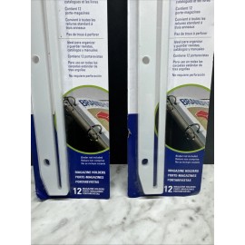 Rubbermaid 2 Rubbermaid 3 Hole Plastic Magazine Holders 3 Ring Binders 12ct Holder Open Pkg