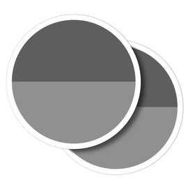 Vinyl Round Stickers (Set of 2) 10cm - BW - Ukraine Flag Map for Laptops, Tablets, Luggage, Scrap Booking, Fridges #41717