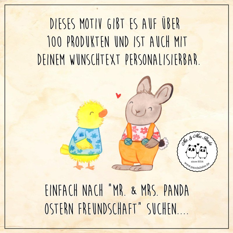 Mr. & Mrs. Panda DIN A5 Baumwoll Notizbuch Ostern Freundschaft