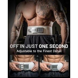 MANUEKLEAR Lifting Belt Lever for Men Women, 10mm Quick Locking Lever Belt Weightlifting with Adjustable Buckle, Lever Weight Lifting Belt for Powerlifting & Deadlifts