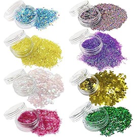 Glitter Make Up 8 Set (UK COMPANY) Festival Glitter Body Glitter Halloween Glitter Festival Glitter