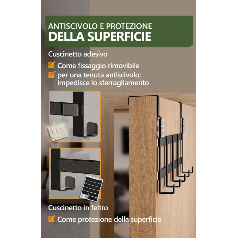 4smile Door Hook Rail XXL Budget Black Interchangeable 41_46 mm