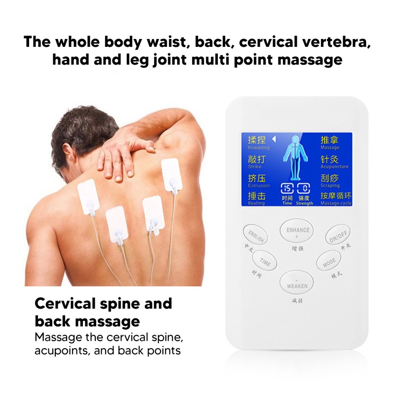 Dual Output Muscle Stimulating Machine Multifunctional Rechargeable Electronic Pulse Massager