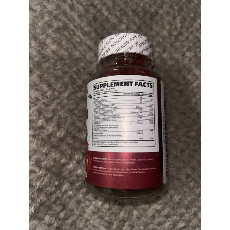NOAV II Calcium Magnesium Zinc Gummies with Vitamin D &