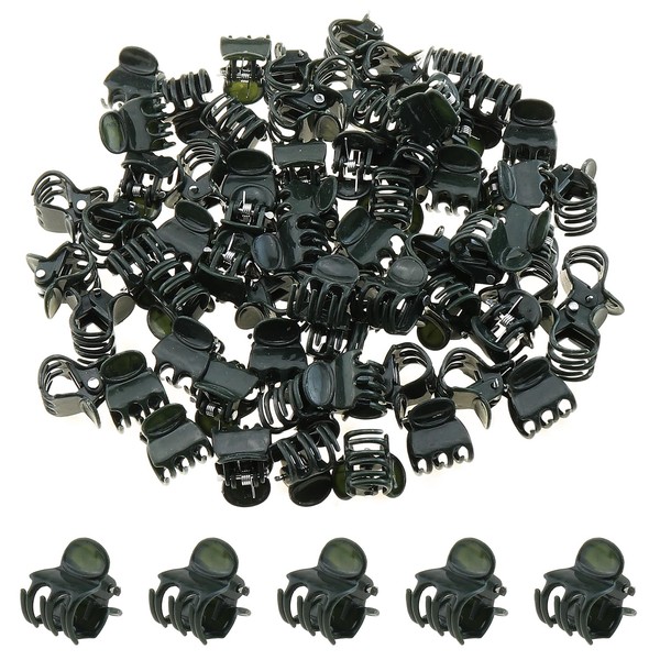 ZZHXSM 100PCS 2x1.5cm Green Plastic Garden Plant Clips Orchid Camp