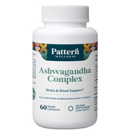 Pattern Wellness Ashwagandha Complex for Men & Women – Organic KSM-66® & Black Pepper Extract – Supports Stress Response & Energy Balance – Non-GMO – 60 Vegan Capsules