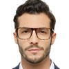 MARE AZZURO Wide Reading Glasses 3.50 Men's Strength Readers Square