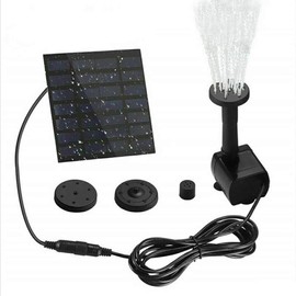 MASO 7V 1.4W 180L/H Solar Panel Powered Water Feature Fountain Pump Garden Pool Pond Aquarium Fountain Brushless for Bird Bath Pond Pull Garden - Power Pump：JT-180（CE/ROHS/IP68） DC7V，140MA