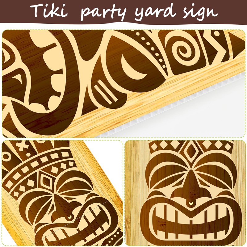 2 PCS Tiki Bar Surfboard Yard Signs Surfboard Beach Signs