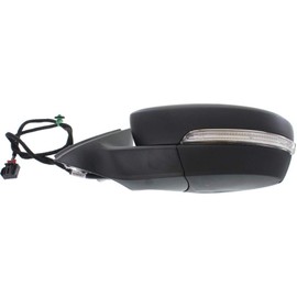 For Volkswagen Passat 2012 Door Mirror Driver Side | Power | Heated | Manual Folding | w/Signal Light | w/Memory | Paintable | Replacement For 561857507N9B9, 561857507N9B9-PFM | VW1320155