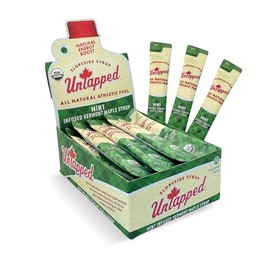 UnTapped Mint Maple Syrup Energy Gels 20 Gels | Organic Pure Vermont Maple Syrup with Real Mint | Gluten-Free, Low Glycemic | Natural Fuel for Running, Cycling & Endurance
