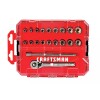 CRAFTSMAN Socket Set, SAE / Metric, 1/4-Inch Drive, 20-Piece (CMMT12008)